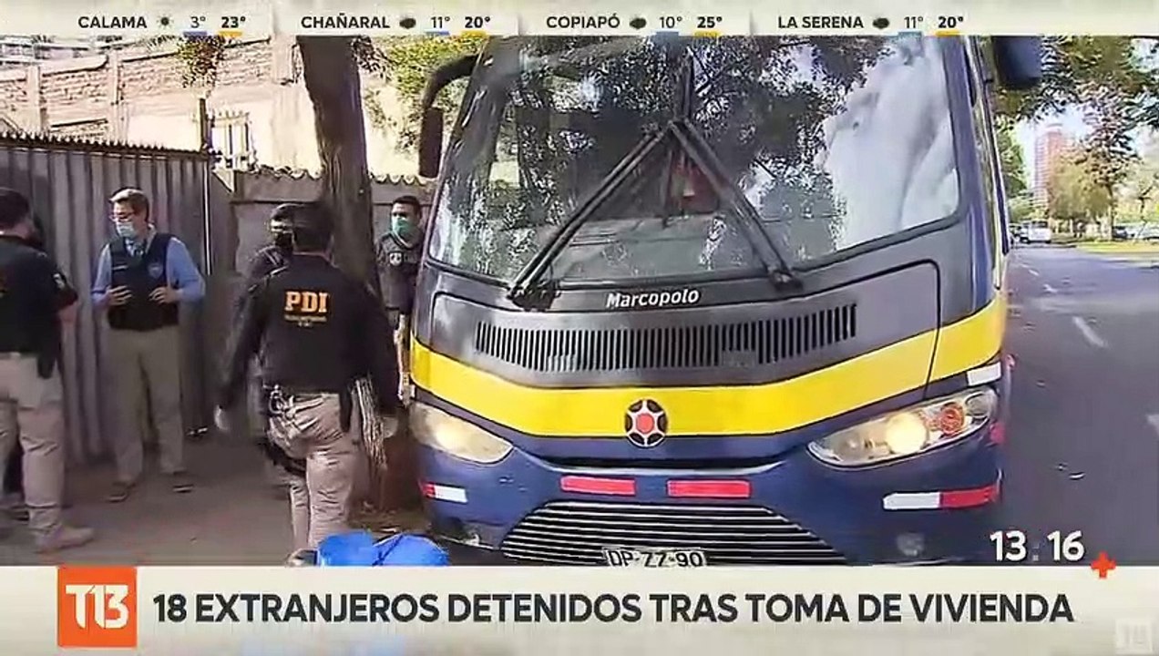 18 inmigrantes ilegales detenidos en casa tomada ilegalmente: 3 traficaban droga - T13