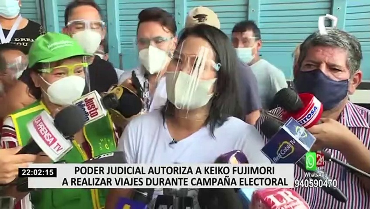 Keiko Fujimori: PJ autoriza que viaje fuera de Lima durante campaña electoral