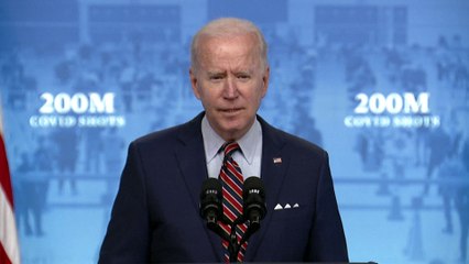 Download Video: Covid-19: Joe Biden annonce que 200 millions de doses de vaccins ont été injectées aux États-Unis