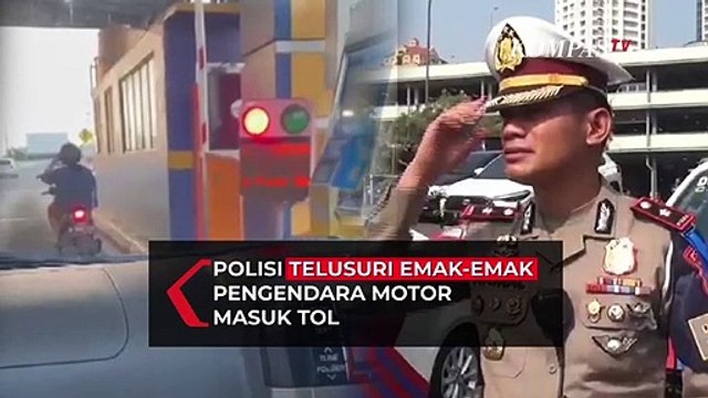 Polisi Buru Emak-Emak Pengendara Motor Masuk Jalan Tol dengan Tap Kartu