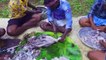 OCTOPUS COOKING  EATING  Big Size Octopus fry  Seafood Recipe Cooking in Village_480p