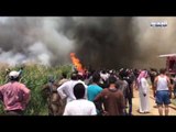 حريق في مخيم اللاجئين السوريين