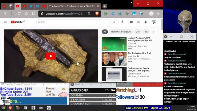 UFO vid Catch up w}Paul - UAP Floats like a Butterfly+Stings like a Bee, and more!]-OT Chan Live-399-Pt1