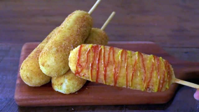 Peynirli Patates Sosisli Sandviç Nasıl Yapılır :: Kore Sosisli Sandviç