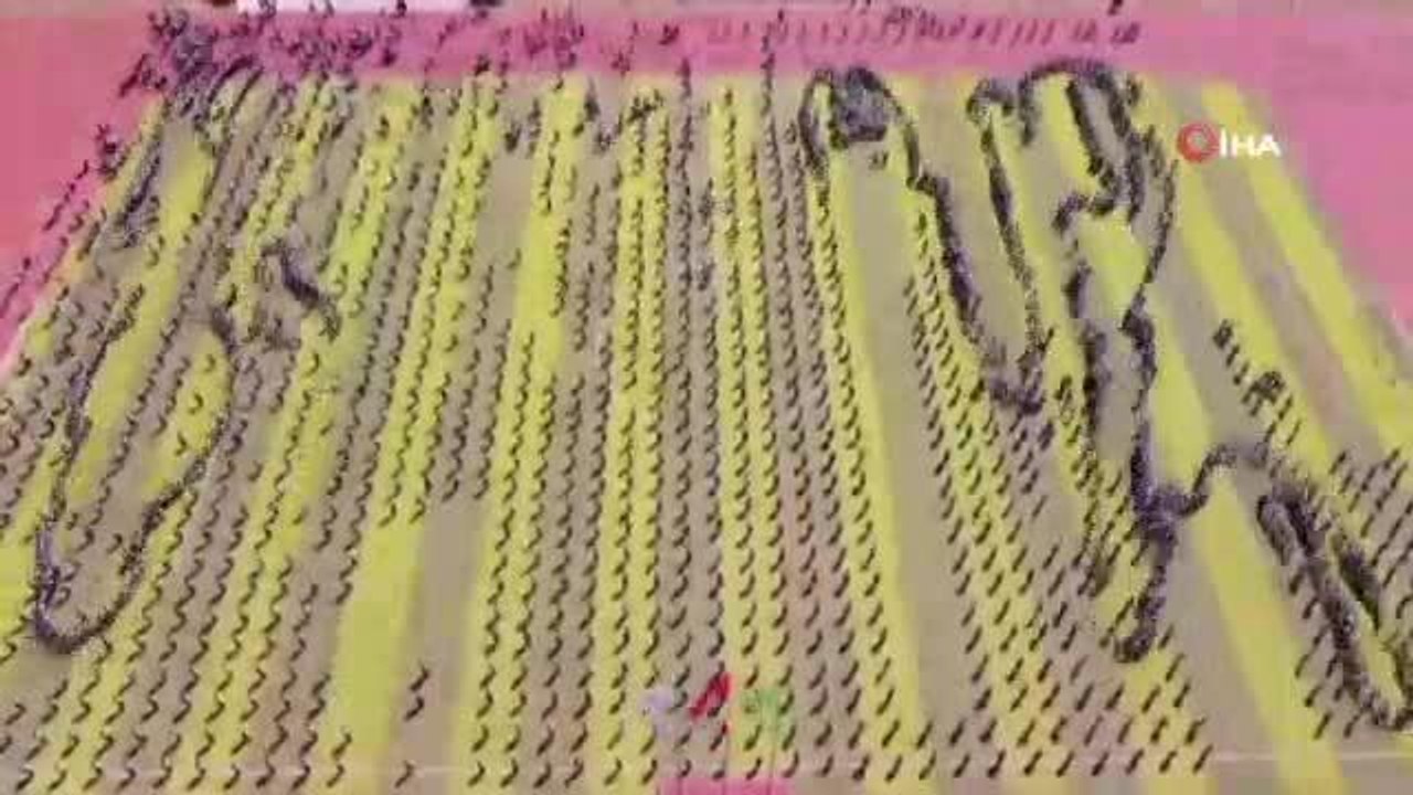 - Çinli 3 binden fazla öğrenci, teneffüste efsanevi yılan oyununu canlandırdı