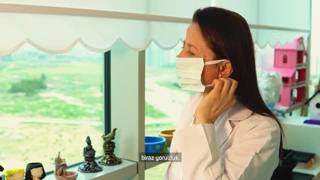 Sağlık çalışanları, 23 Nisan için çocuklarla kamera karşısına geçti