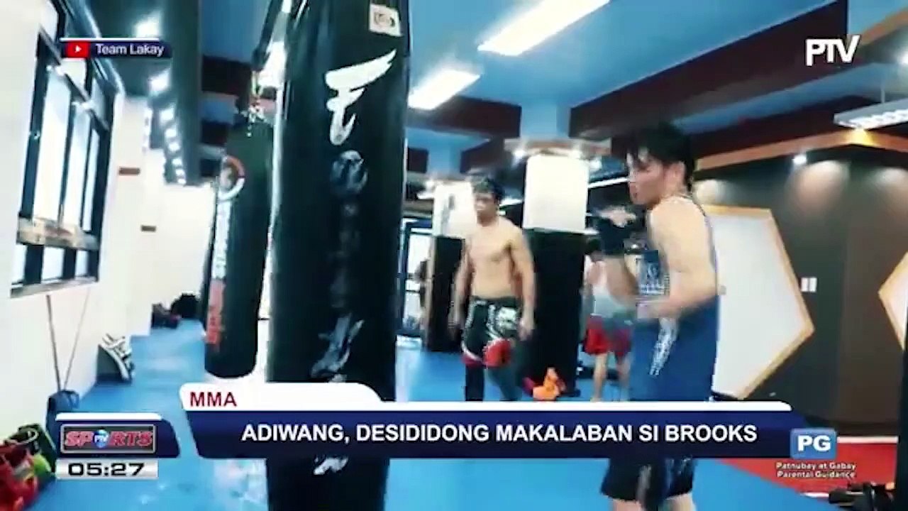 Adiwang, desididong makalaban si Brooks