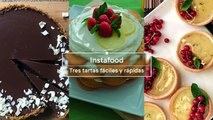 TRES RECETAS para hacer TARTAS FÁCILES Y RÁPIDAS