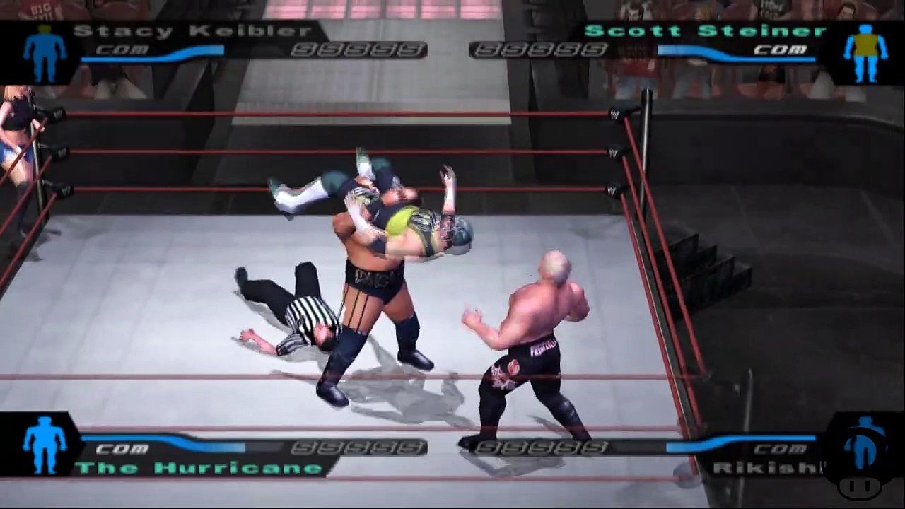 Here Comes the Pain Stacy Keibler(ovr 100), The Hurricane vs Scott Steiner, Rikishi (2)