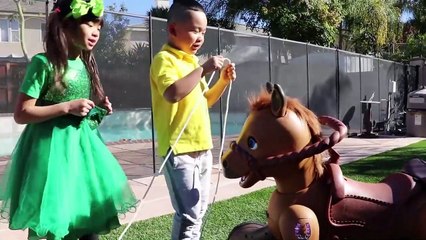 Emma Pretend Play W/ Broken Down Minnie Mouse Ride On Scooter Kids Toy