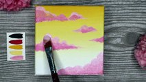 An Easy Mini Canvas Painting | A Tutorial For Beginners