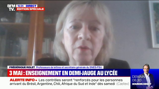 Frédérique Rolet (SNES-FSU): On a toujours les mêmes interrogations sur le protocole sanitaire