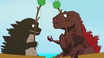 Godzilla Vs Shin Godzilla, Dinosaur: Shark Attack | Godzilla Movie Cartoon [Hd]