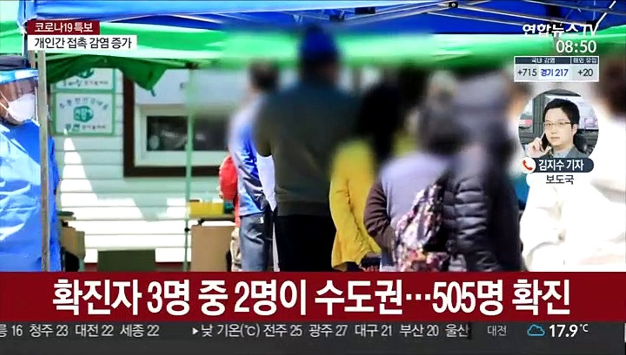 신규확진 700명대 후반 예상…집단감염 지속