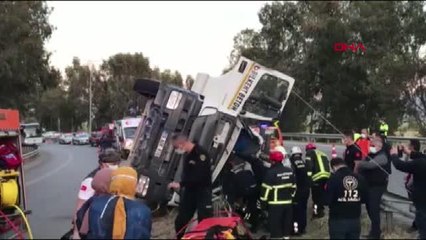 Aydın'da beton mikseri devrildi: 1 ölü,1 yaralı