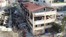 Patlamanın yaşandığı fabrikada hasar gün ağarınca ortaya çıktı