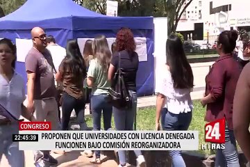 Congreso: sustentan proyecto de Ley para que universidades con licencia denegada funcionen