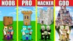Minecraft_ CASTLE HOUSE BUILD CHALLENGE - NOOB vs PRO vs HACKER vs GOD in Minecraft