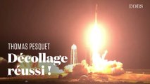 Le décollage de Thomas Pesquet et la fusée SpaceX vers la Station spatiale internationale en replay