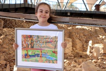 Göbeklitepe resmi ile Japonya'da dereceye giren Lara, hayali olan Göbeklitepe'yi gezdi