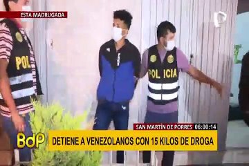 SMP: Capturan a extranjeros con 15 kilos de marihuana y una arma de fuego