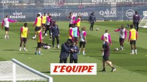 Marquinhos et Verratti à l'entraînement avant Metz - Foot - L1 - PSG
