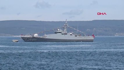 'TCG KUMKALE' 23 NİSAN İÇİN BOĞAZA DEMİRLENDİ