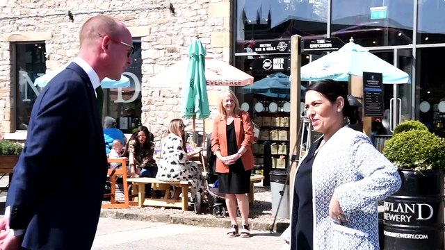 Home Secretary Priti Patel visits Clitheroe to support PCC Candidate Andrew Snowden