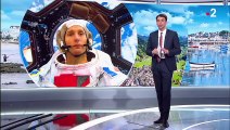 Anne Mottet, la compagne de Thomas Pesquet, sur France 2 le 23 avril 2021, peu de temps après le départ du spationaute français pour ISS.