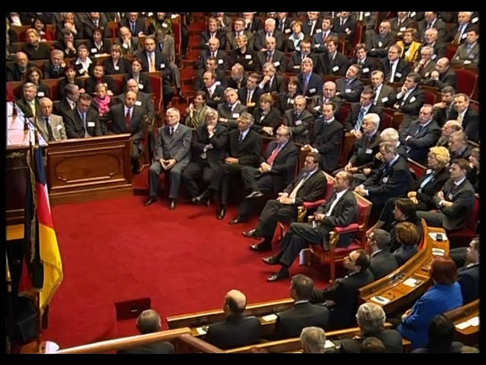 Séance commune de l'Assemblée nationale et du Bundestag allemand au château de Versailles à l'occasion du 40ème anniversaire du traité Franco-Allemand - Mercredi 22 janvier 2003