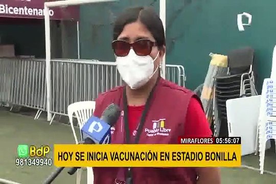 Instalan centro de vacunación en el Estadio “Manuel Bonilla” de Miraflores