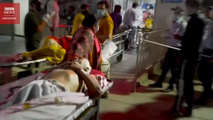 Tsunami Covid-19 India: "Tolonglah, satu menit saja, lihat kondisi ibu saya"