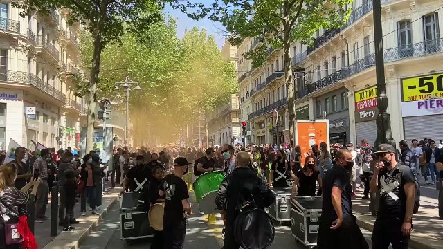 Marseille : manifestation en cours sur la Canebière