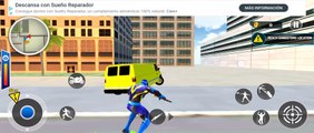 robot de policía volador héroe de la cuerda ciudad - Gameplay