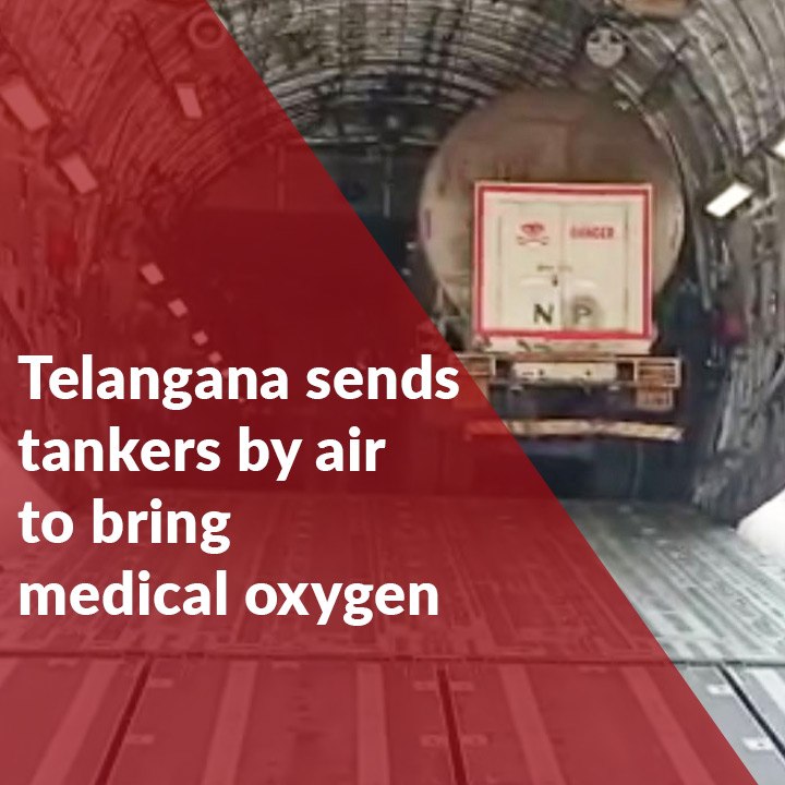 Telangana sends two tankers by air to Odisha to bring back medical oxygen
