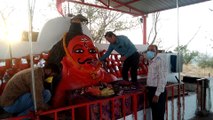 नगर कोतवाल बाबा भैरव नाथ बाबा की भैरव टेकरी स्थित मंदिर पर पूजा अर्चना