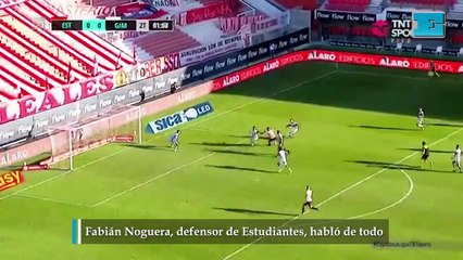 Fabián Noguera, defensor de Estudiantes, habló de todo