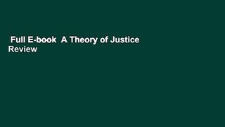 Full E-book  A Theory of Justice  Review