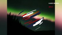 Alaska'da Kuzey Işıkları'nın gökyüzündeki büyüleyici dansı kamerada
