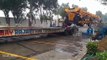 Escorts Heavy Machinery loading on to a Truck | ODC Transportation