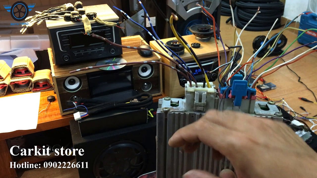 Ampli 6 kênh 12V thương hiệu Panasonic,chất âm quá hay Carkitstore 0902226611