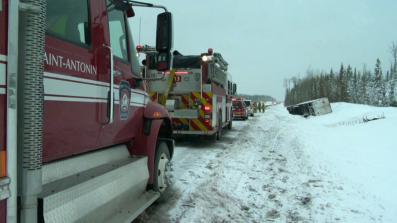 Accident sur la route 185 à Saint-Antonin