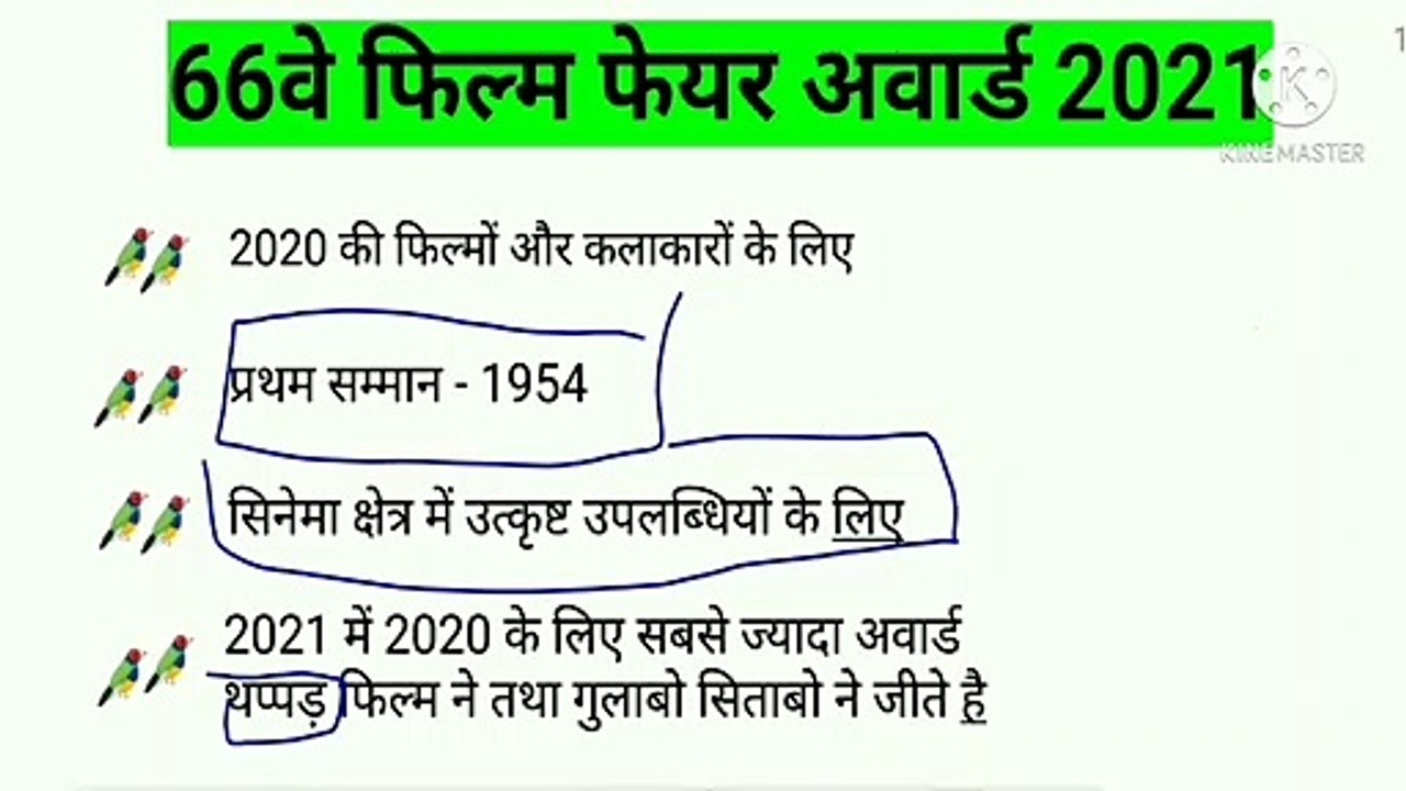 66 वे फिल्म फेयर अवार्ड 2021। बेस्ट एक्टर , बेस्ट फिल्म, etc.! 66th Filmfare award 2021. - hindi​ ( 720 X 1280 )