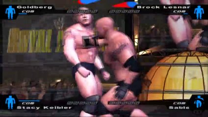 Here Comes the Pain Goldberg vs Brock Lesnar vs Stacy Keibler vs Sable All 100
