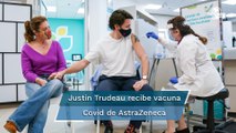 Justin Trudeau y Sophie Grégoire reciben la primera dosis de vacuna de AstraZeneca