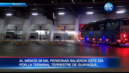Más de 25 mil personas salieron del Terminal Terrestre de Guayaquil