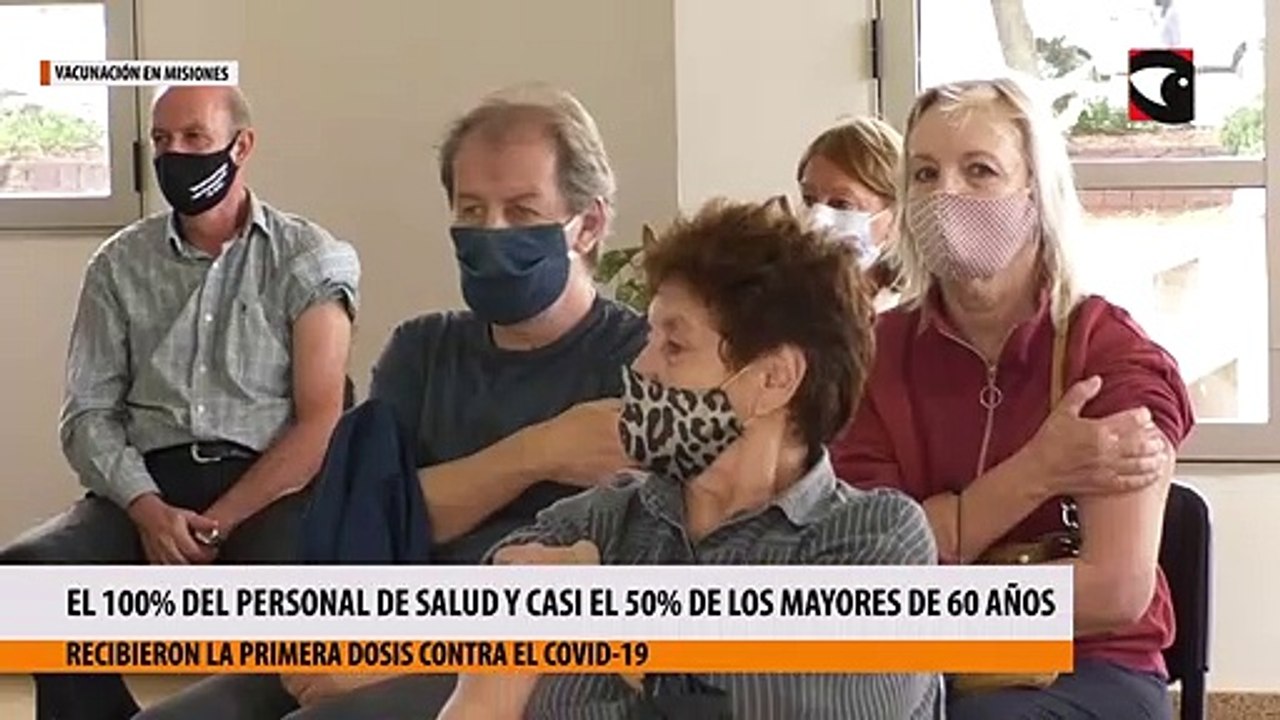 Vacunación en Misiones el 100% del personal de Salud y casi el 50% de los mayores de 60 años recibieron la primera dosis contra el Covid-19