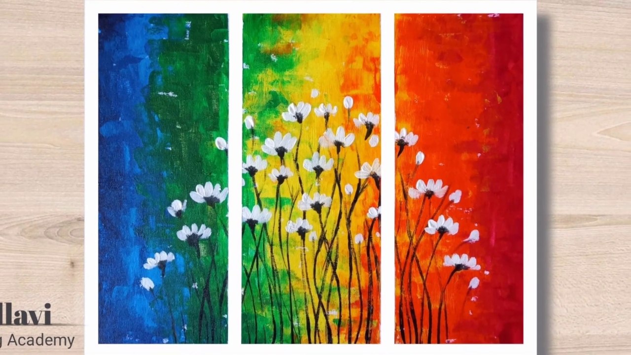 Beautiful Abstract knife painting for beginners_ Easy Acrilic Painting _Pallavi Drawing Academy