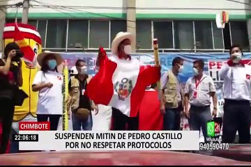 Télécharger la video: Pedro Castillo: PNP suspende mitin en Chimbote por infringir normas sanitarias