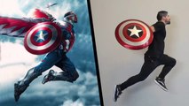 THE FALCON AND THE WINTER SOLDIER STUNTS IN REAL LIFE # NICK PRO  # AVENGER = 1MAN